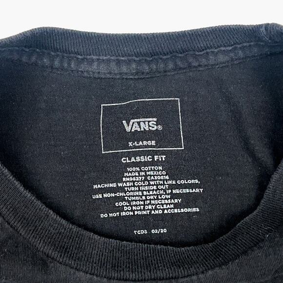 VANS "Spirit" Different Languages Graphic Print T-Shirt (Black | Size XL) - Picture 4 of 4